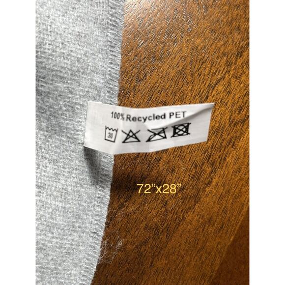 Jim Beam‎ Embroidered Blanket Scarf Gray Large Winter New 72”x28” - Picture 5 of 5